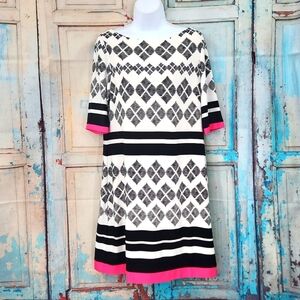 Eliza J Geometric Design Shift‎ Dress